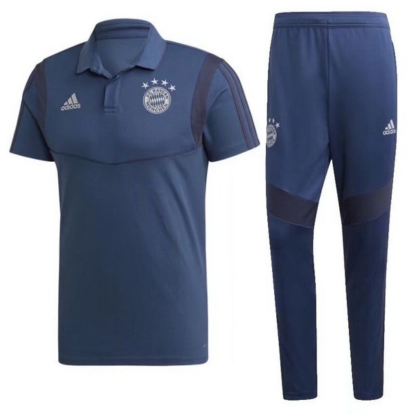 Polo Conjunto Completo Bayern Munich 2019 2020 Azul